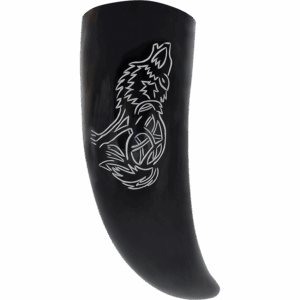 Howling Wolf Drinking Horn