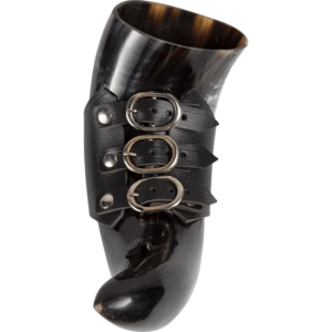 Skarde Norse Drinking Horn with Holder