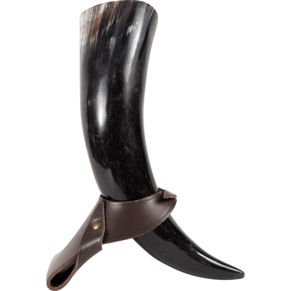 Estrid Drinking Horn with Leather Stand