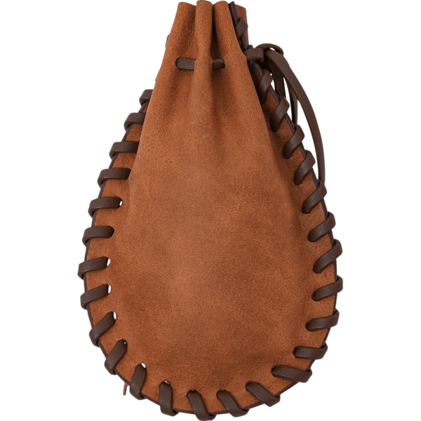 Medium Laced Leather Pouch