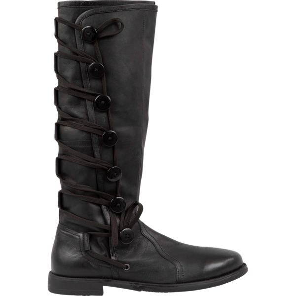 Medieval Knight Boots - Black