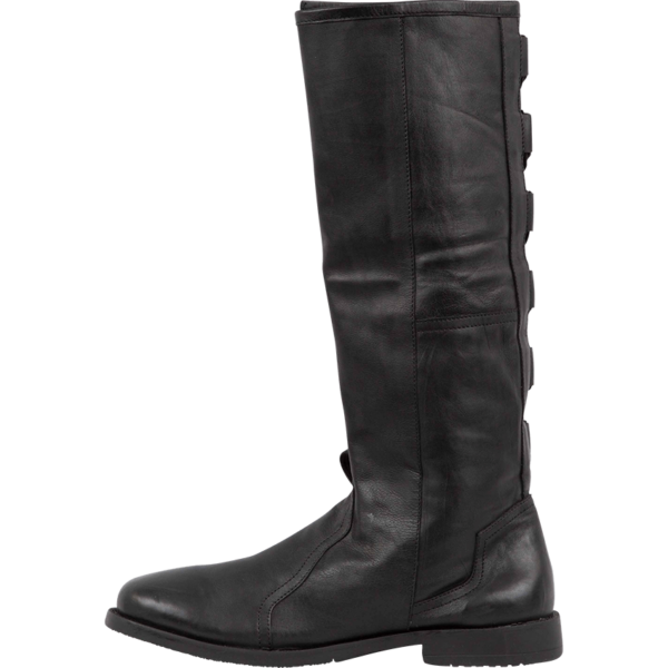 Medieval Knight Boots - Black