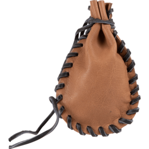 Small Laced Leather Pouch