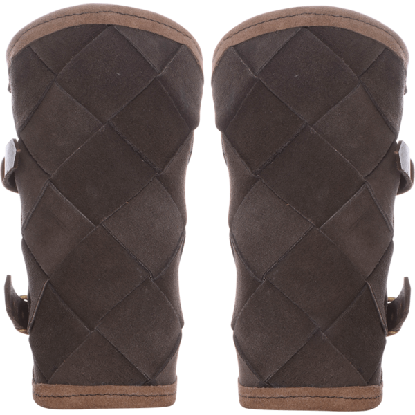 Leather Viking Bracers - Brown