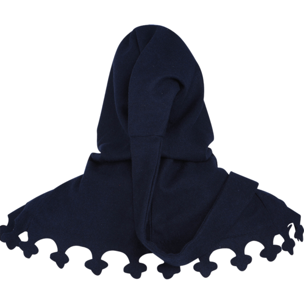 Wool Medieval Liripipe Hood - Blue