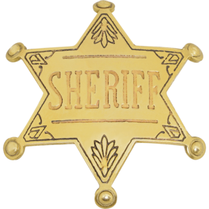 Brass Western Sheriff Badge