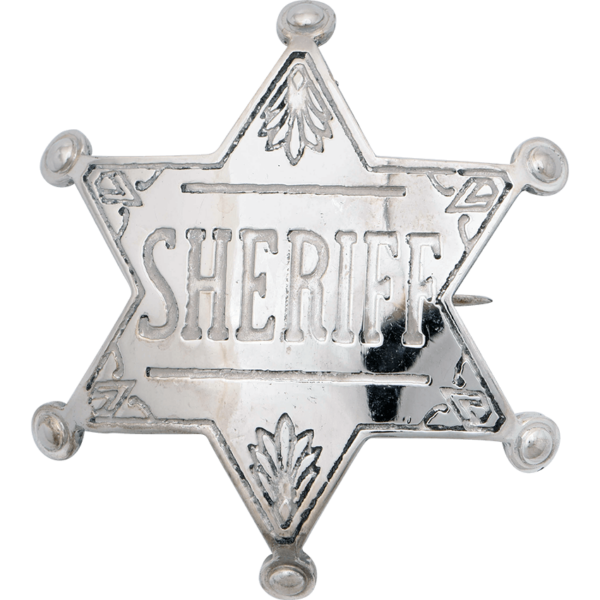 Nickel Western Sheriff Badge