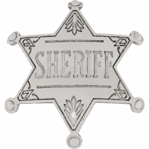 Nickel Western Sheriff Badge