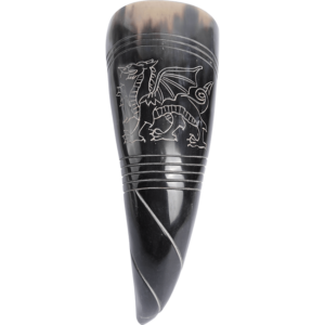 Engraved Dragon Drinking Horn