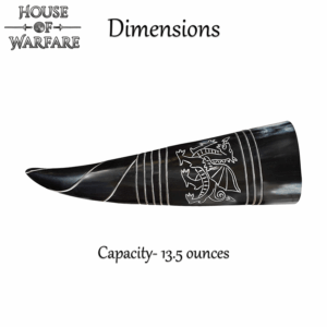 Engraved Dragon Drinking Horn