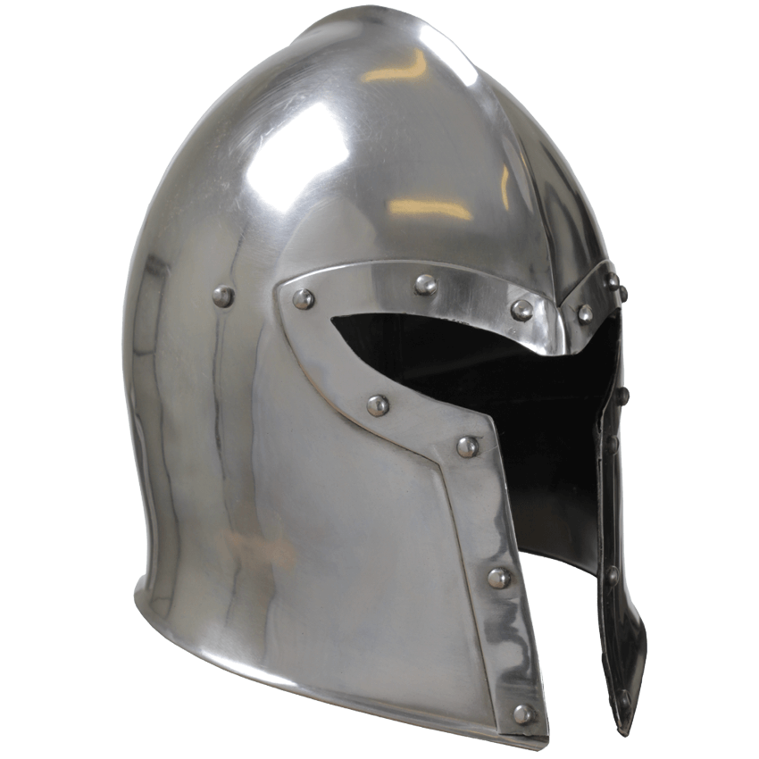 1440 Stahl Mittelalter LARP S-L Ulfberth Italienischer Barbuta Helm ca