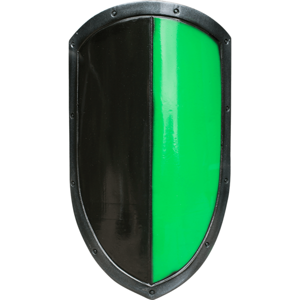 Ready For Battle LARP Green and Black Kite Shield