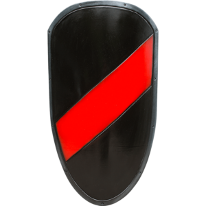 Red and Black Striped RFB Large LARP Shield