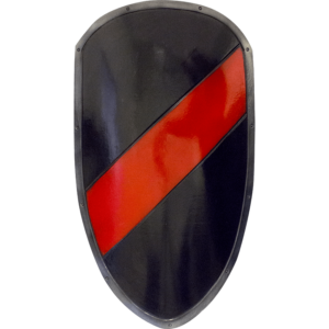 Red and Black Striped RFB Large LARP Shield