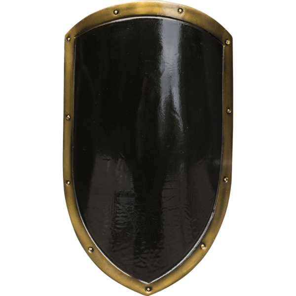 Black and Gold Ready For Battle LARP Kite Shield