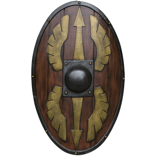 Roman LARP Woodgrain Scutum Shield