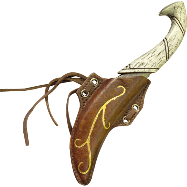 Elven LARP Sheath with Throwing Knife