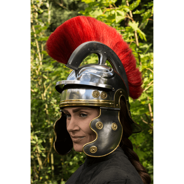 Roman Trooper Helmet with Red Plume