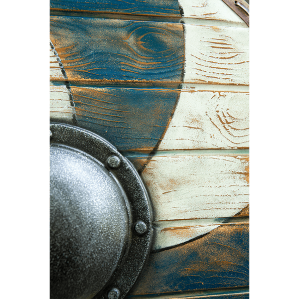 Thegn LARP Shield - Blue/White - 80 cm