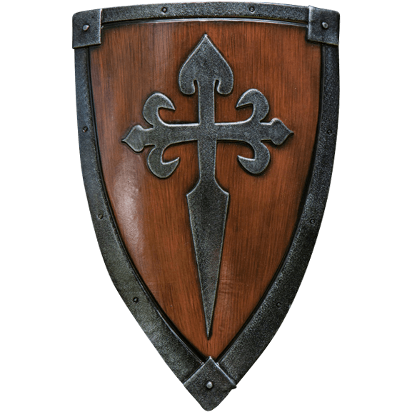 Crusader LARP Shield - Wood and Steel
