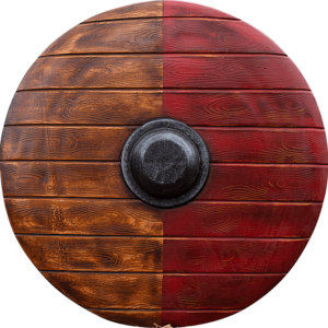 Drang LARP Shield - Red and Wood