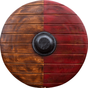 Drang LARP Shield - Red and Wood