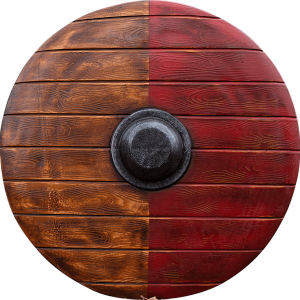 Drang LARP Shield - Red and Wood