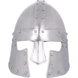 Steel Halanor Barbuta Helmet