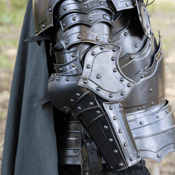 Blackened Balthasar Full Arm Guards