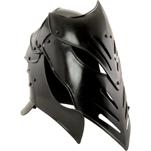 Reginald Darkened Steel Helmet