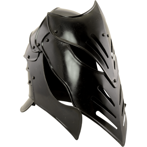 Reginald Darkened Steel Helmet