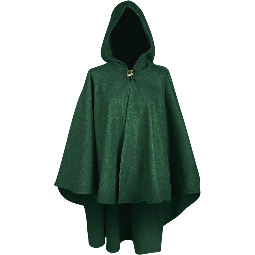 short cloak with hood