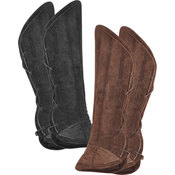 Leopold Suede Padded Greaves