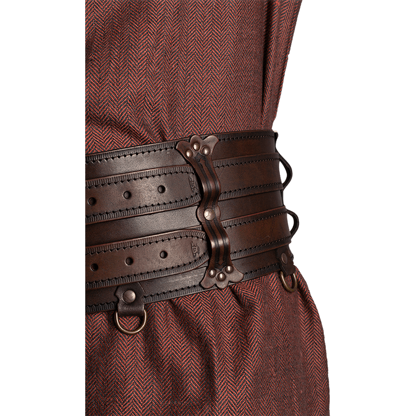 Luthor Leather Double Belt - MY100583 - LARP Distribution
