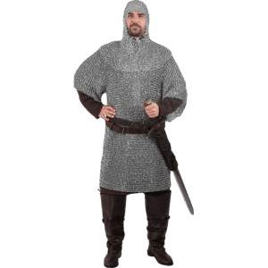 Richard Riveted Steel Chainmail Coif