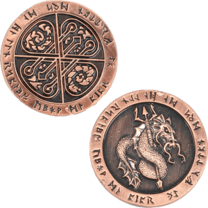 Set of 10 Copper Fire LARP Coins