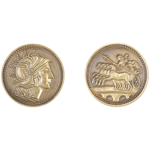 Set of 10 Gold Roman LARP Coins