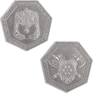Set of 10 Silver Dwarven LARP Coins