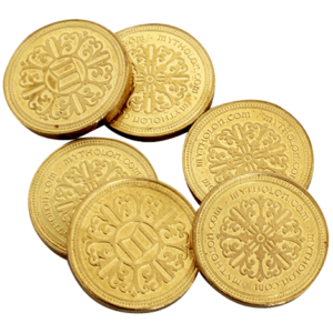 Set of 10 Gold LARP Coins