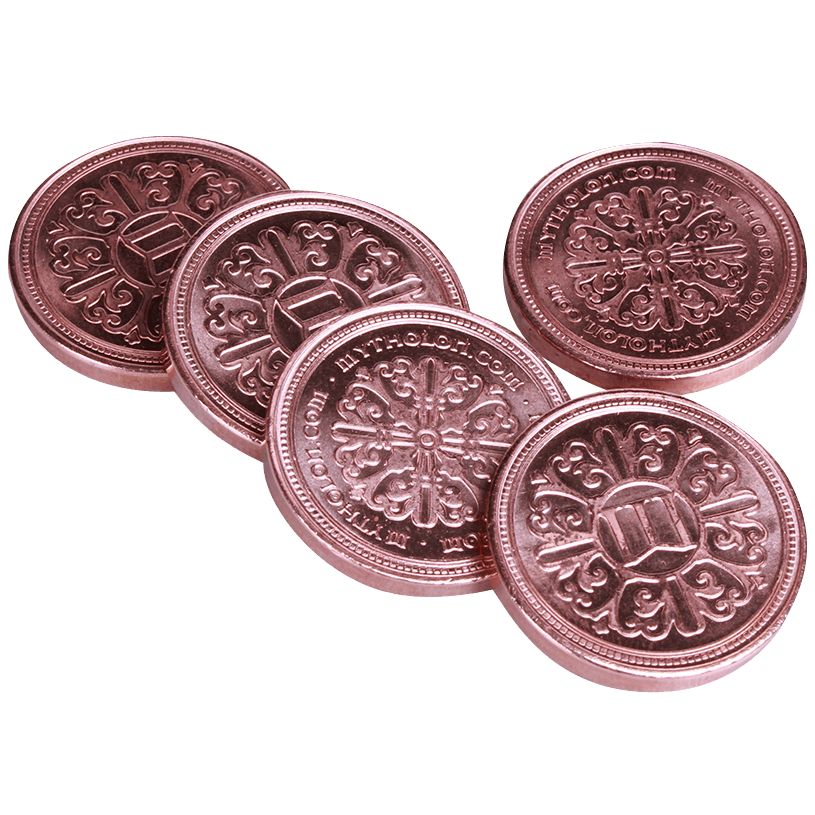 Set of 10 Gold LARP Coins