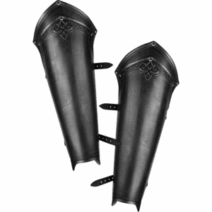 Fleur-de-Lis Lancelot Leather Greaves