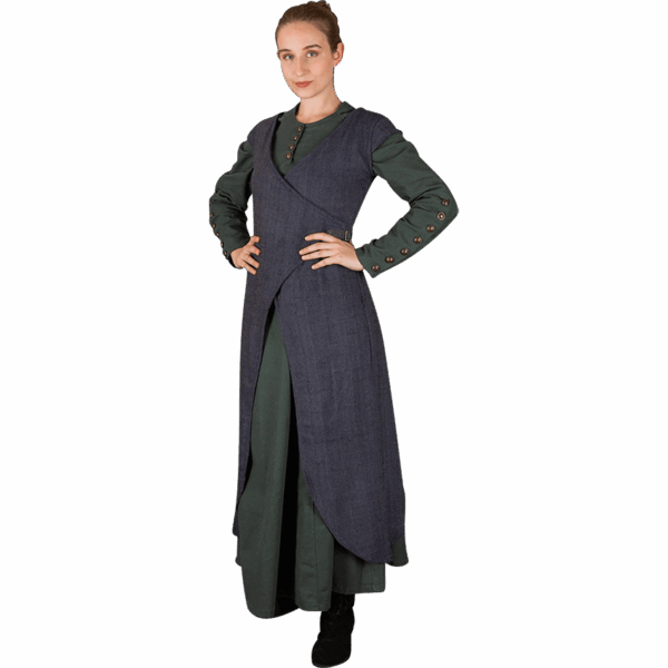 Vysera Herringbone Long Vest