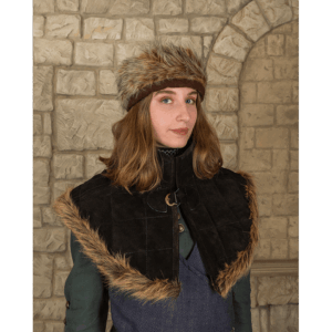Nimue Fur Lined Suede Gorget