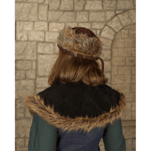 Nimue Fur Lined Suede Gorget
