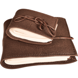 Large Leather Covered Pocket Journal