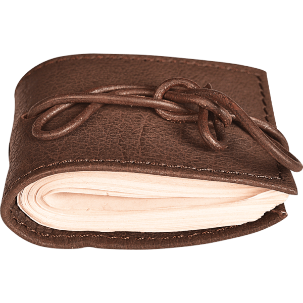 Small Leather Covered Pocket Journal