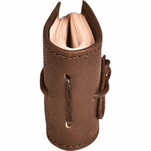 Small Leather Covered Pocket Journal