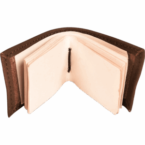Small Leather Covered Pocket Journal