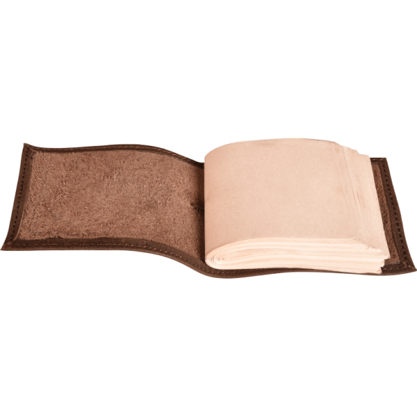 Small Leather Covered Pocket Journal