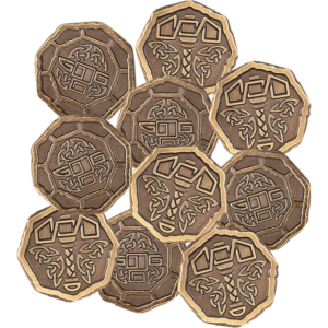 Set of 10 Gold Ancient Dwarves LARP Coins